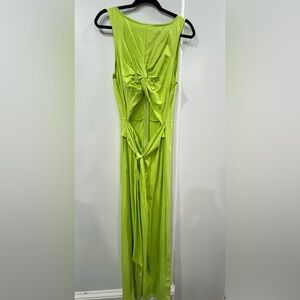 Lime Green Cutout Jumpsuit